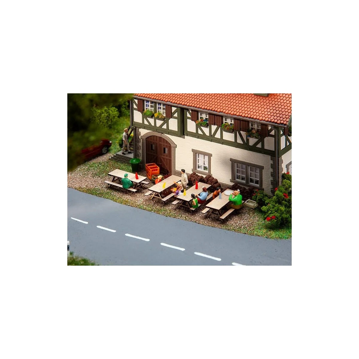 Faller 180304 Model Kit, 4 Picnic Benches - FALLER_180304
