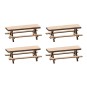 FALLER_180304-Faller 180304 Model Kit, 4 Picnic Benches