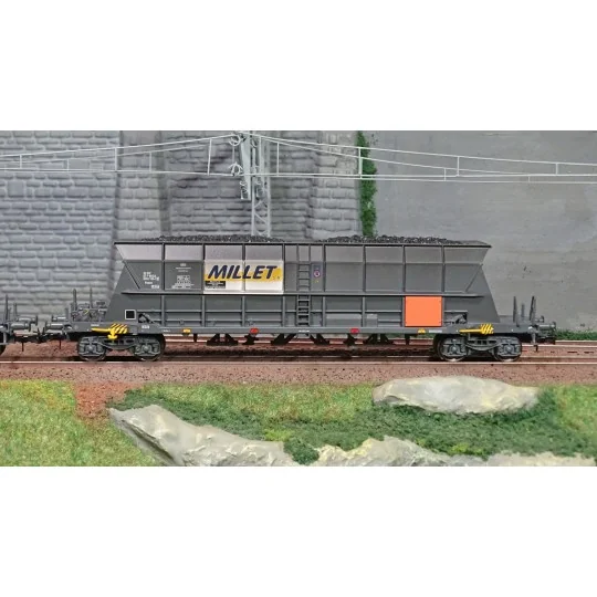 HJ6209-Jouef HJ6209 Set of 2 EF60 bogie hopper wagons, coal transport, MILLET livery