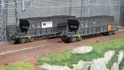 Jouef HJ6210 Set de 2 wagons trémis à bogies EF60, transport charbon, livrés EDF Jouef HJ6210 - 1