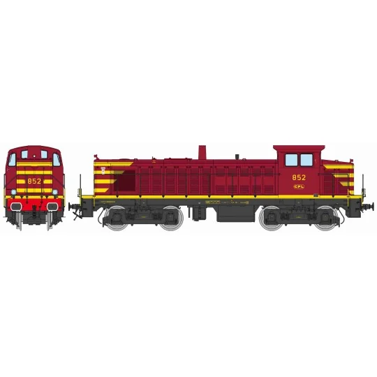 Locomotive diesel 852 CFL rouge Époque IV - REE Modèles JM024 HO JM-024-Locomotive diesel 852 CFL rouge Époque IV, DCC Sonore - REE Modèles JM024S HO