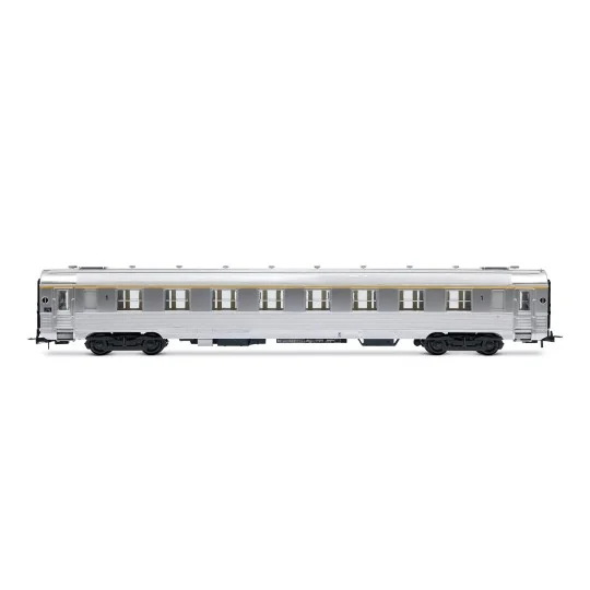 Coffret 3 voitures Sud Express CIWL et DEV Inox courtes SNCF époque... HJ4213-Voiture de mesure spécialisée transmissions sol-train SNCF rouge et grise - Jouef HJ4212 - HO 1/87