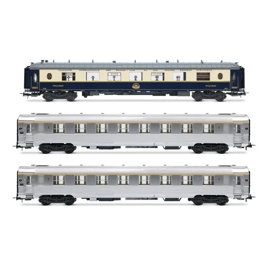 Coffret 3 voitures Sud Express CIWL et DEV Inox courtes SNCF époque... HJ4214-Coffret 3 voitures Sud Express CIWL et DEV Inox courtes SNCF époque III-IV - Jouef HJ4213 HO 1/87