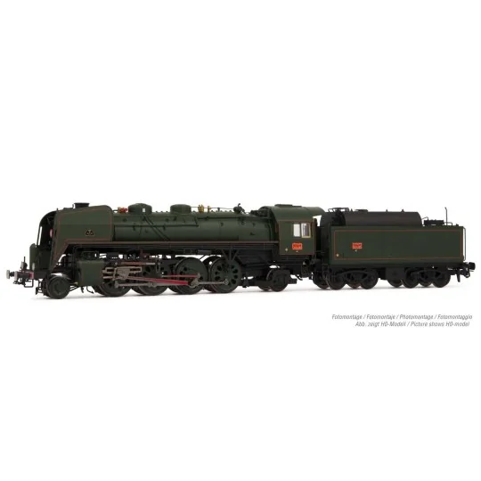 HN2482S-Arnold HN2482S Locomotive vapeur 141 R 1187, SNCF, roues boxpok, livrée verte, sonore