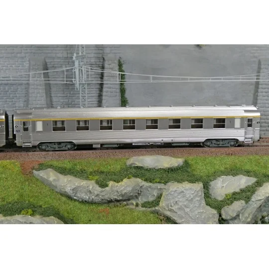 Coffret 3 voitures Sud Express CIWL et DEV Inox courtes SNCF époque... HJ4214-Coffret 3 voitures Sud Express CIWL et DEV Inox courtes SNCF époque III-IV - Jouef HJ4213 HO 1/87