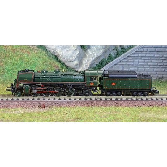 HN2482S-Arnold HN2482S Locomotive vapeur 141 R 1187, SNCF, roues boxpok, livrée verte, sonore