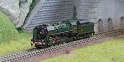 Arnold HN2482 Locomotive vapeur 141 R 1187, SNCF, roues boxpok, livrée verte Arnold HN2482 - 1