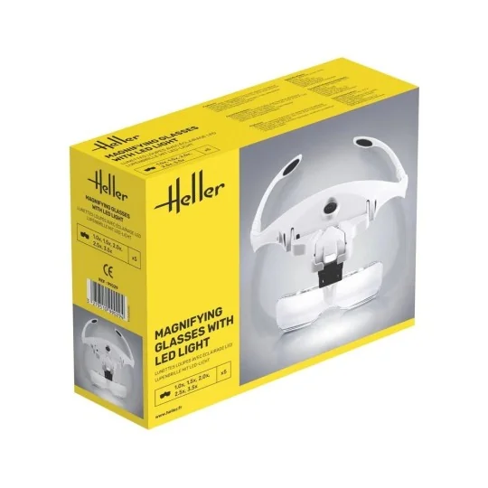 Lunettes loupes avec éclairage LED Heller 99029 HEL-99029-Lunettes loupes avec éclairage LED Heller 99029