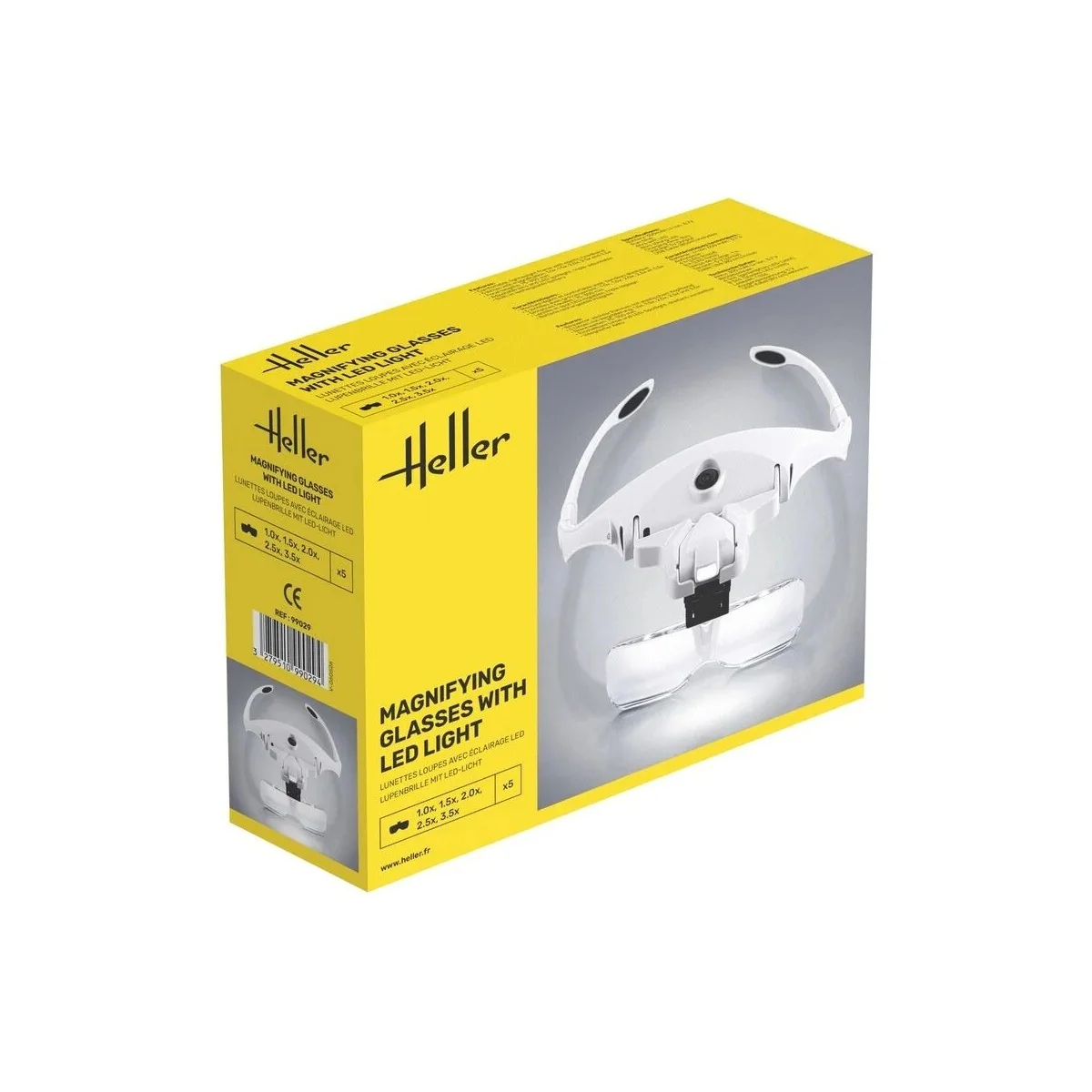 Lunettes loupes avec éclairage LED Heller 99029 Lunettes loupes avec éclairage LED Heller 99029