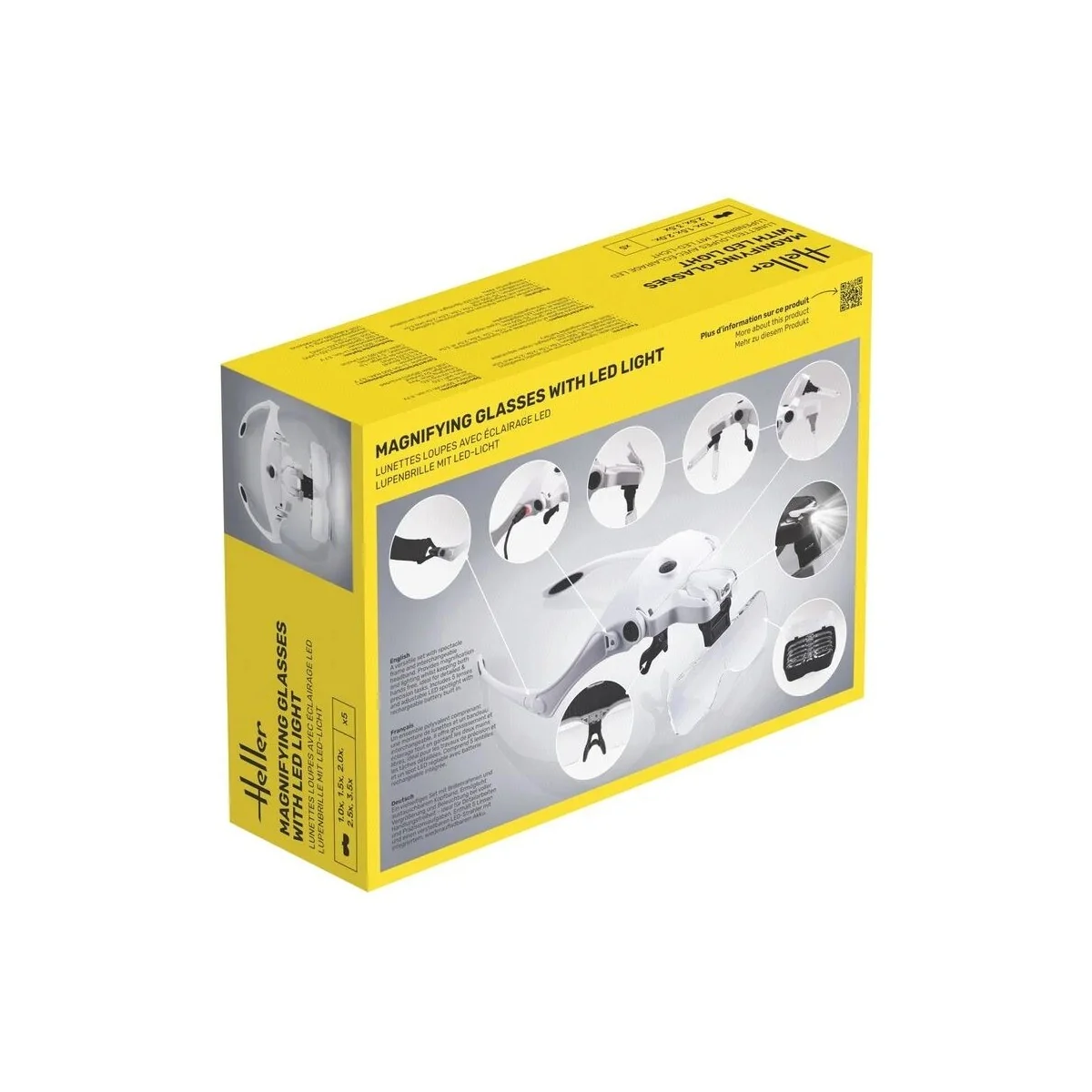 Lunettes loupes avec éclairage LED Heller 99029 Lunettes loupes avec éclairage LED Heller 99029