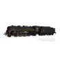 HN2484-Arnold HN2484 141 R 840 steam locomotive, SNCF, mixed wheels, black livery, yellow line