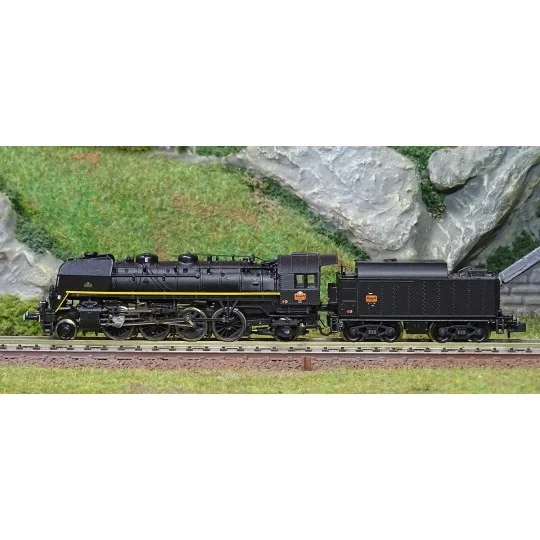 HN2484-Arnold HN2484 Locomotive vapeur 141 R 840, SNCF, roues mixtes, livrée noire, ligne jaune