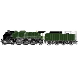 Locomotive à vapeur Super Pacific 2.231 C 85 + 38 A 66 La Chapelle,...