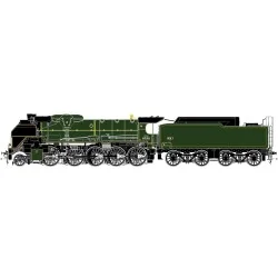 Locomotive à vapeur 2.150 B 11 + 36 A 7 Béthune, SNCF, livrée verte...