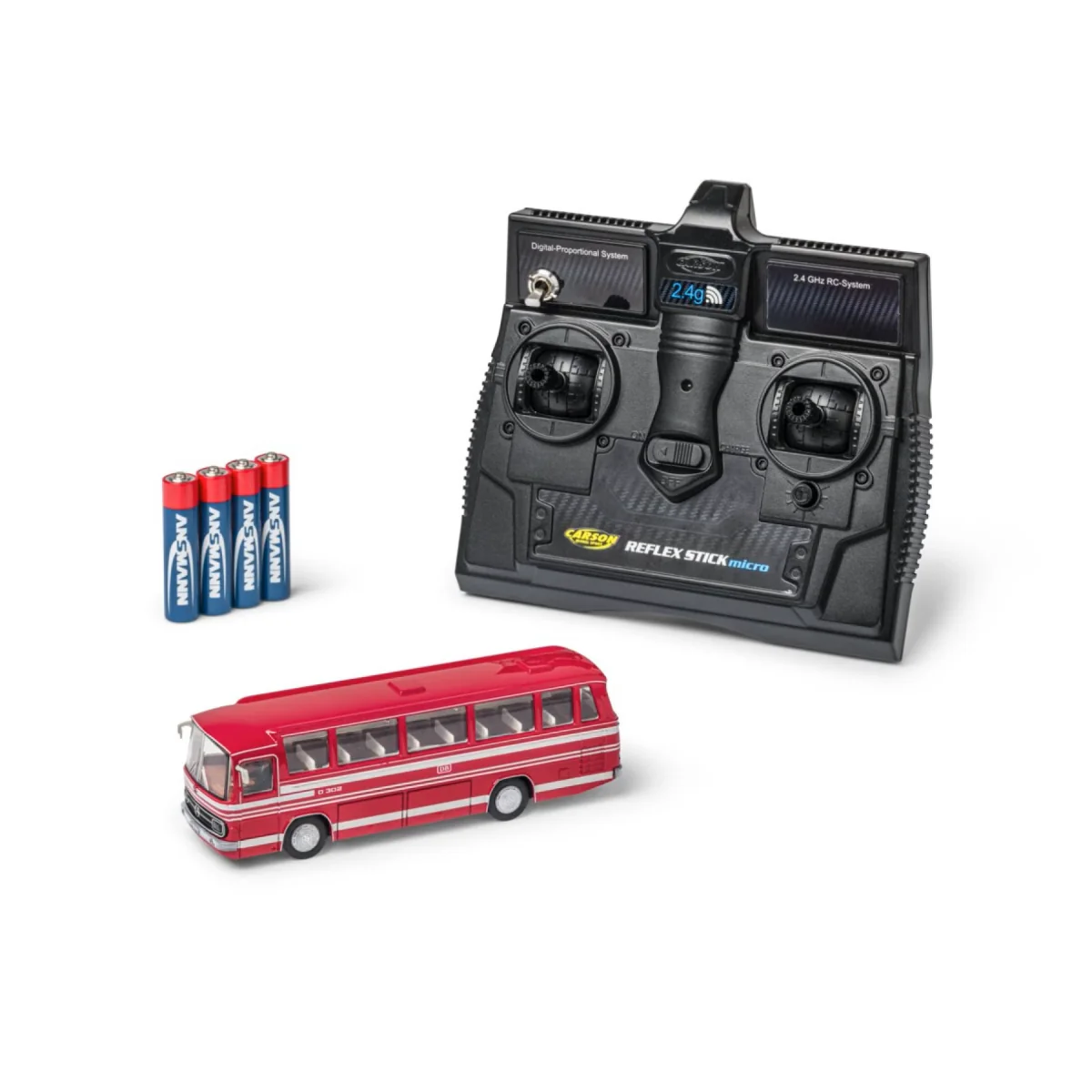 Carson RC Bus Mercedes-Benz O 302 DB 1/87 RTR 2.4 GHz red - 500507175 Carson RC Bus Mercedes-Benz O 302 DB 1/87 RTR 2.4 GHz red - 500507175