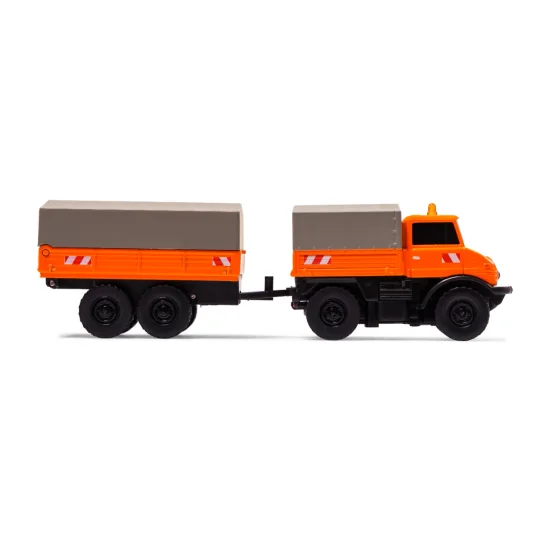 Mercedes Unimog U406 Forestier avec remorque orange 2.4GHz RTR 1/87... 500504177-Mercedes Unimog U406 Forestier avec remorque orange 2.4GHz RTR 1/87 Carson 500504177