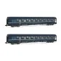 HN4343-Arnold HN4343 Set de 2 voitures-lits T2, livrée bleu avec logo carmillon, échelle N