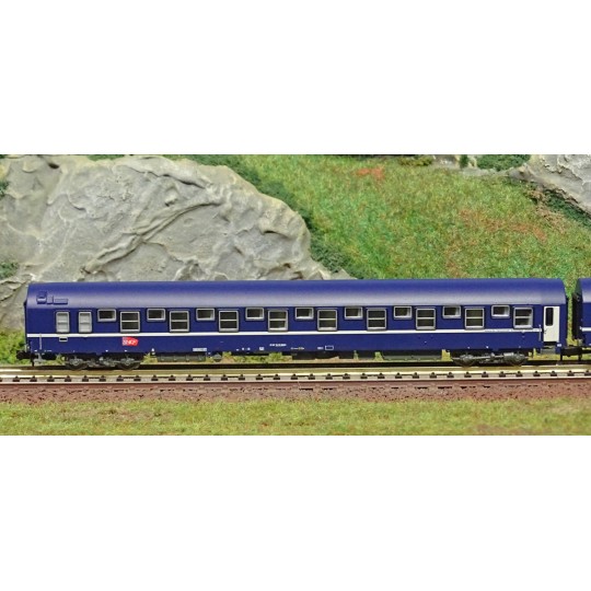 HN4343-Arnold HN4343 Set de 2 voitures-lits T2, livrée bleu avec logo carmillon, échelle N