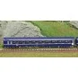 HN4343-Arnold HN4343 Set of 2 T2 sleeping cars, blue livery with Carmillon logo, N scale