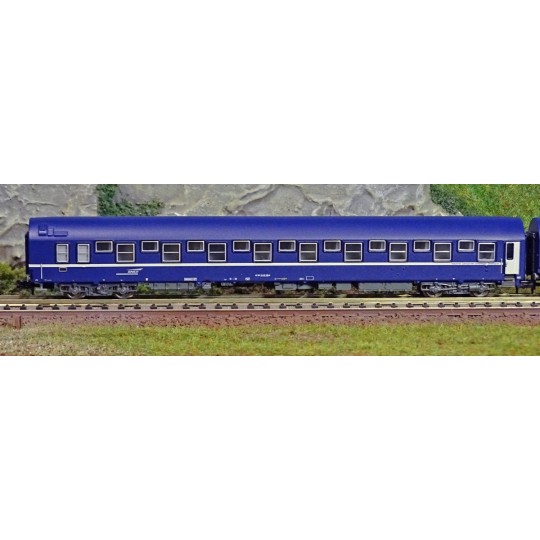 HN4342-Arnold HN4342 Set de 2 wagons-lits T2, livrée bleu avec logo casquette, échelle N