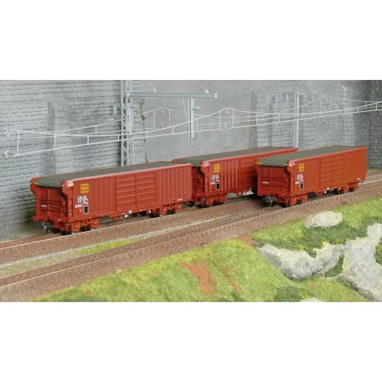Roco_6600285-Roco 6600203 Set of 3 bogie hopper wagons, Fas type, SNCF