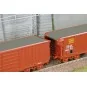 Coffret de 3 wagons Taems à toit roulant SNCF époque IV - Roco 6600285 - H0 Roco_6600285-Roco 6600203 Set de 3 wagons tombereaux à bogies, type Fas, SNCF