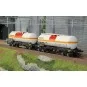 HJ6326-Set of 2 insulated 4-axle tank wagons SNCF TOTAL France - Jouef HJ6323 - HO