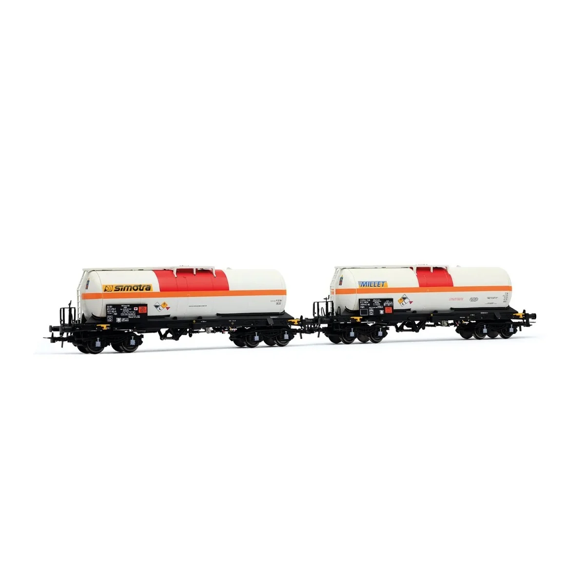 Coffret de 2 wagons-citernes chlore MISA/Millet et VTG/Simotra époque VI - Coffret de 2 wagons-citernes chlore MISA/Millet et VTG/Simotra époque VI -