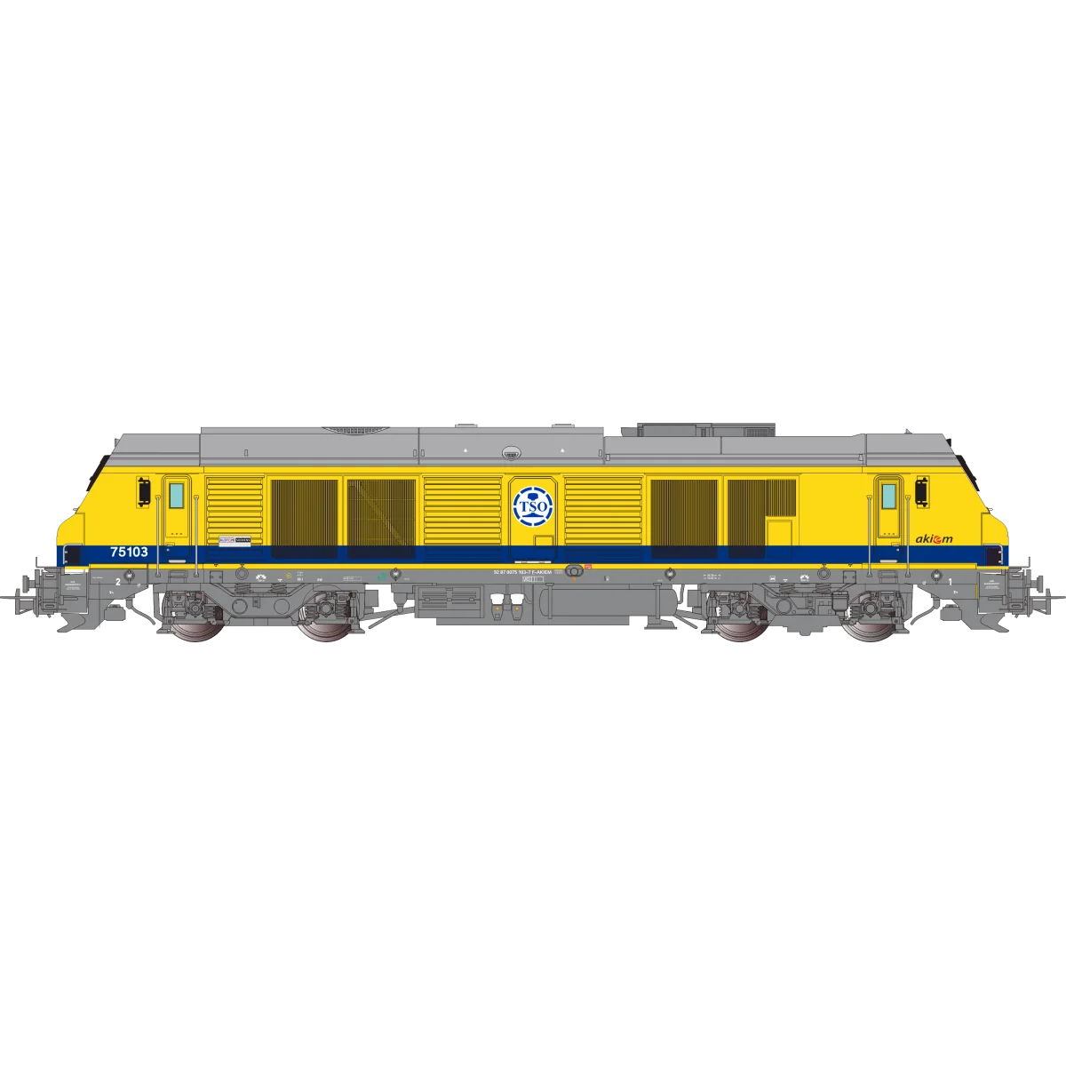 Os.Kar OS7502DCCS Diesel locomotive BB 75103, AKIEM, TSO "LGV SEA",...