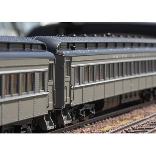 Coffret 4 voitures voyageurs US Heavyweight Union Pacific H0 Époque III - Trix Trix_23729-Trix 23222 Set de 2 voitures voyageurs M2, SNCB / NMBS, éclairage intérieur