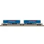 Wagon-poche double Sdggmrss TX Logistik Paneuropa, TX Logistik AG, époque VI - Trix_24476-Coffret 4 voitures voyageurs US Heavyweight Union Pacific H0 Époque III - Trix 23729