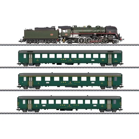 MARKLIN_26141-Marklin 29133 Coffret de départ train marchandise avec locomotive vapeur - Start up