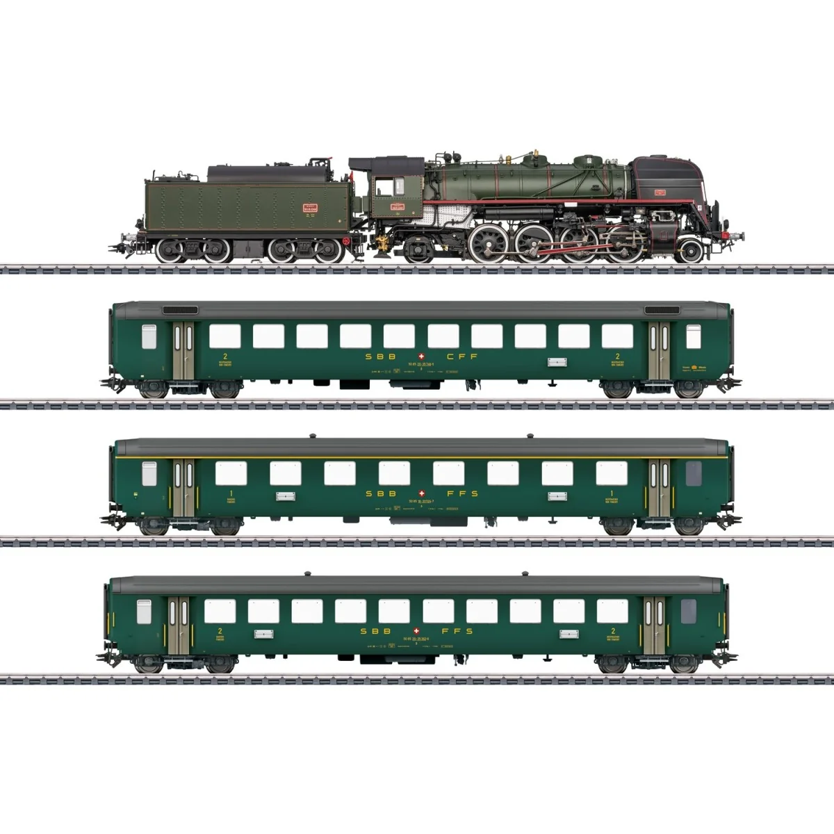 Coffret Train musée avec 141.R SNCF et voitures CFF EW I époque VI - Märklin