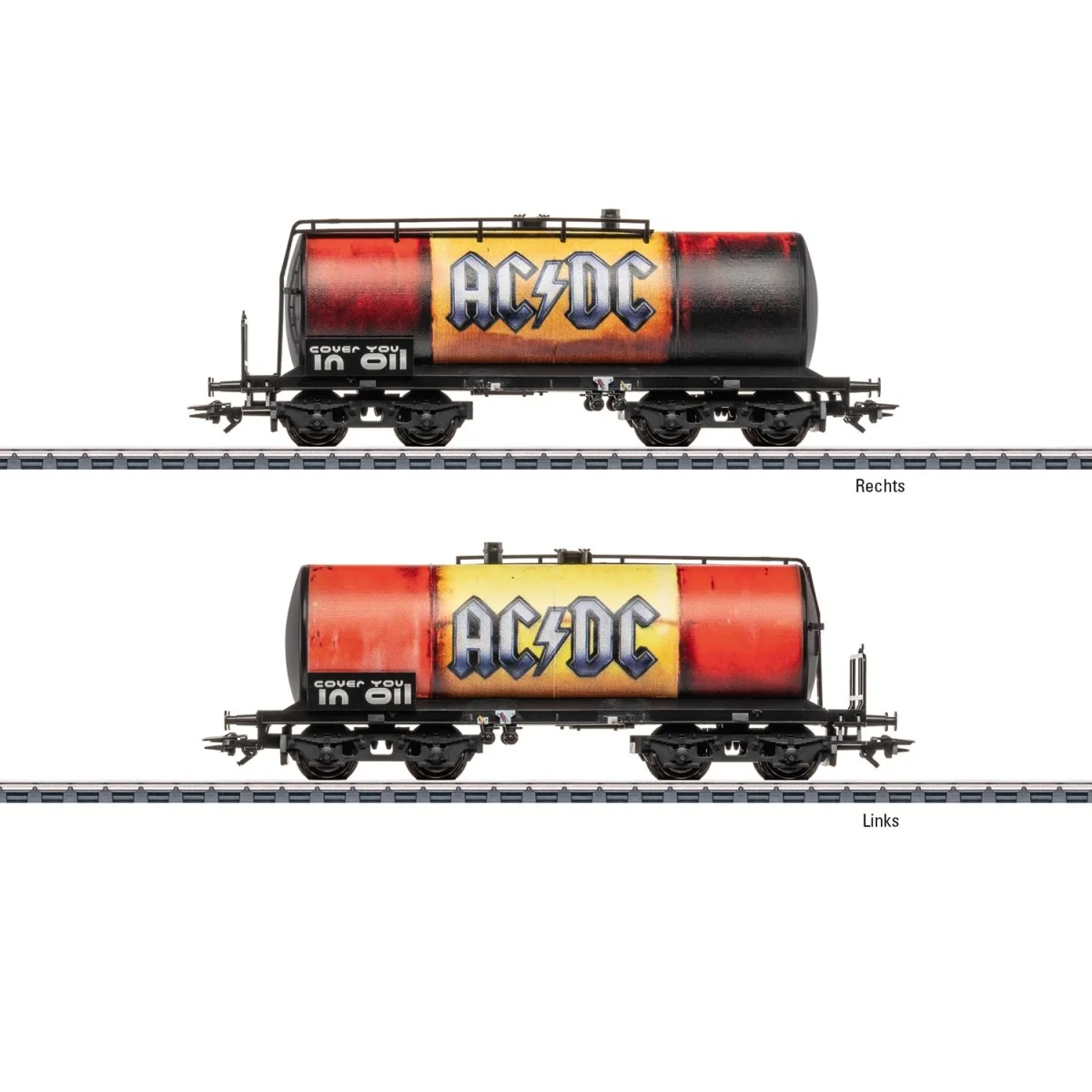 Wagon-citerne AC/DC « Cover You In Oil » - Marklin 46530 H0 Wagon-citerne AC/DC « Cover You In Oil » - Marklin 46530 H0