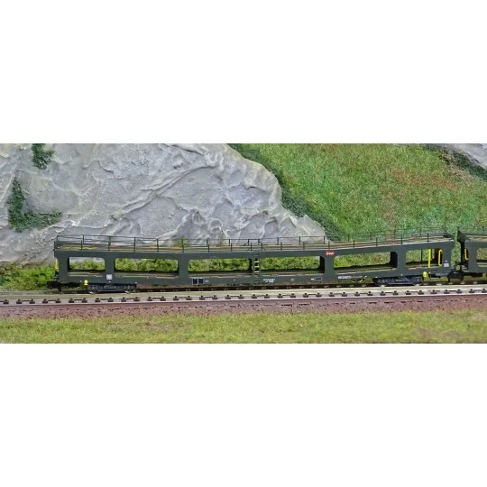 HN4348-Arnold HN4348 Set de 2 portes-auto, DD DEV 66, livrée vert, logo carmillon, échelle N