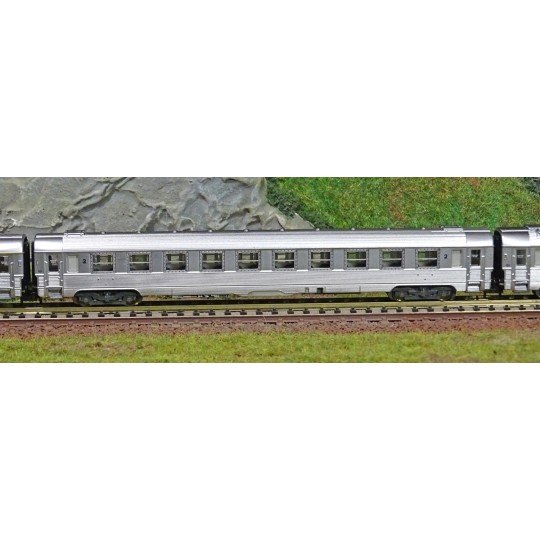 HN4336-Arnold HN4336 Set of 3 DEV Stainless Steel Passenger Cars, A9/A5/B10, N Scale