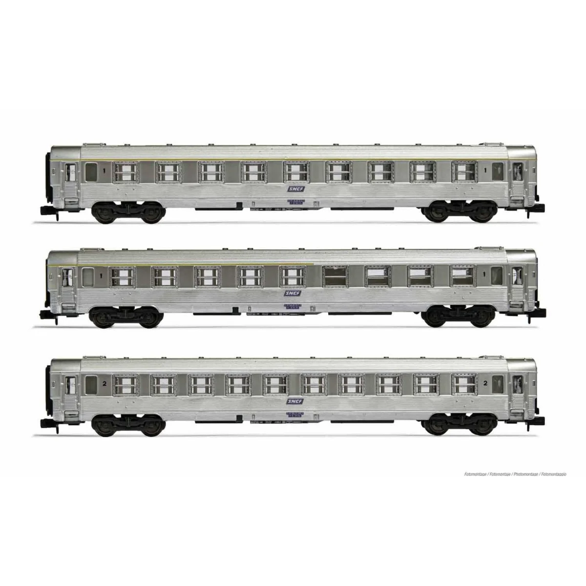 Arnold HN4338 Set of 3 DEV stainless steel passenger cars, A9/A5/B1...