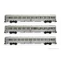HN4338-Arnold HN4338 Set de 3 voitures voyageurs DEV Inox, A9/A5/B10, logo encadré, échelle N