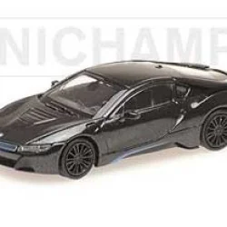 Minichamps 870028222 Voiture BMW I8 coupé, gris métal Busch véhicule Busch_870028222 - 1