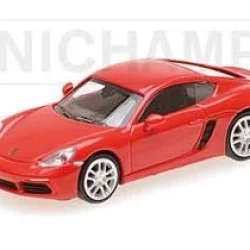 Minichamps 870065222 Porsche 718 Cayman 2016, rouge Busch véhicule Busch_870065222 - 1