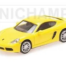 Minichamps 870065224 Porsche 718 Cayman 2016, jaune Busch véhicule Busch_870065224 - 1
