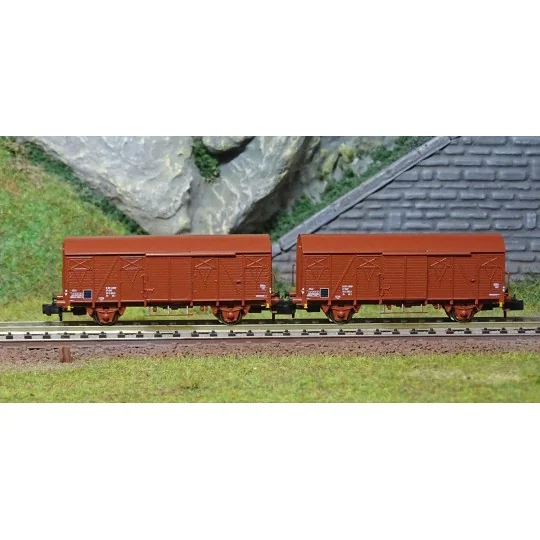 HN6515-Arnold HN6515 Set de 2 wagons couverts à essieux, type G4, SNCF, échelle N