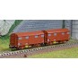 HN6516-Arnold HN6516 Set de 2 wagons couverts à essieux, type G4 Permanex, SNCF, échelle N