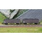 HN6491-Arnold HN6491 Set of 2 Tow-type hopper wagons, loaded with coal, SNCF, N scale