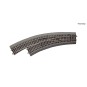 Roco_42572-Rocoline ballast 42572 Left curved turnout BWl3/4