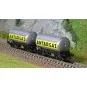 Arnold HN6478 Set of 2 two-axle gas tank wagons, silver livery, SNC... HN6478-Arnold HN6478 Set of 2 two-axle gas tank wagons, silver livery, SNCF, ANTARGAZ, N scale