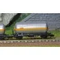Arnold HN6479 Set of 2 two-axle gas tank wagons, silver livery, SNC... HN6479-Arnold HN6479 Set of 2 two-axle gas tank wagons, silver livery, SNCF, SATI / UCBA, N scale