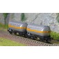 HN6479-Arnold HN6479 Set of 2 two-axle gas tank wagons, silver livery, SNCF, SATI / UCBA, N scale