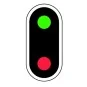 C-RV-02-C-RV-02 Cible cablée 2 feux, en métal et résine