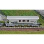 HN6511-Arnold HN6511 Set of 2 bogie hopper wagons, Uagpps type, flat and rounded sides, SNCF, Piéto Lamballe, N scale